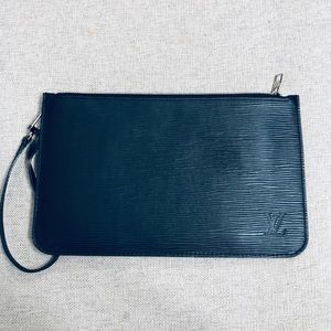 Authentic Louis Vuitton Black Epi leather pouch MM